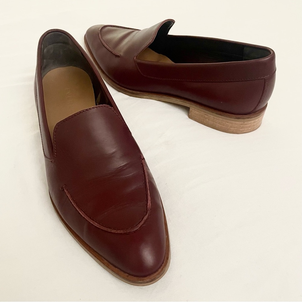 Everlane New Modern Loafer (Leather Slip-on Almond Pointed Toe) in Brown, Sz 8.5